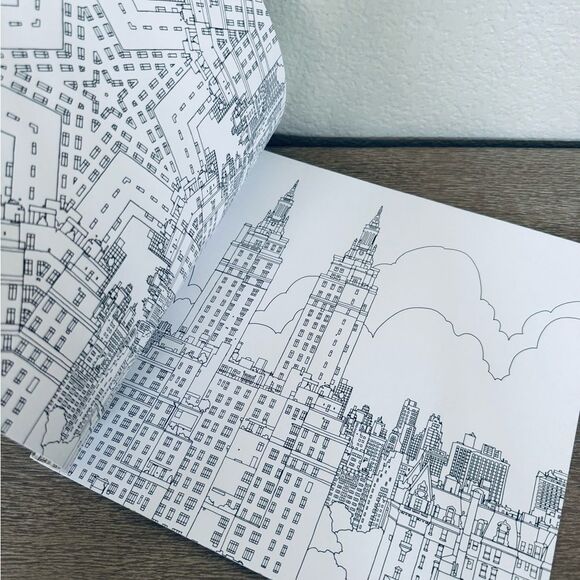 Fantastic Cities Adult Coloring Book - Picture 3 of 9